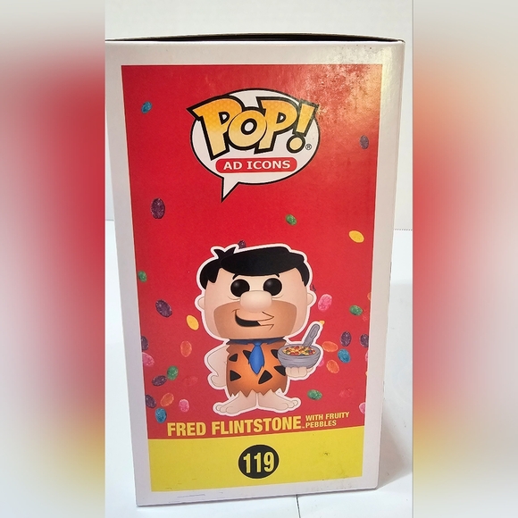Funko POP Ad Icons Fred Flintstone with Fruity Pebbles Cereal 119 Vinyl Figure - Picture 6 of 9